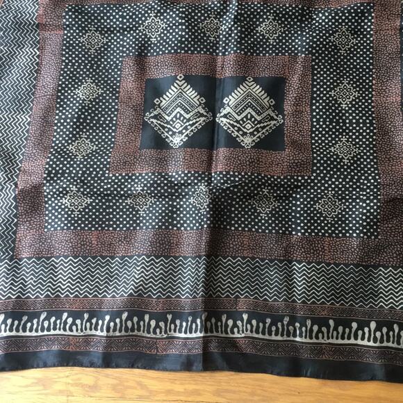 Sari Boho fabric Ocean theme NWOT black & mauve - Picture 6 of 8